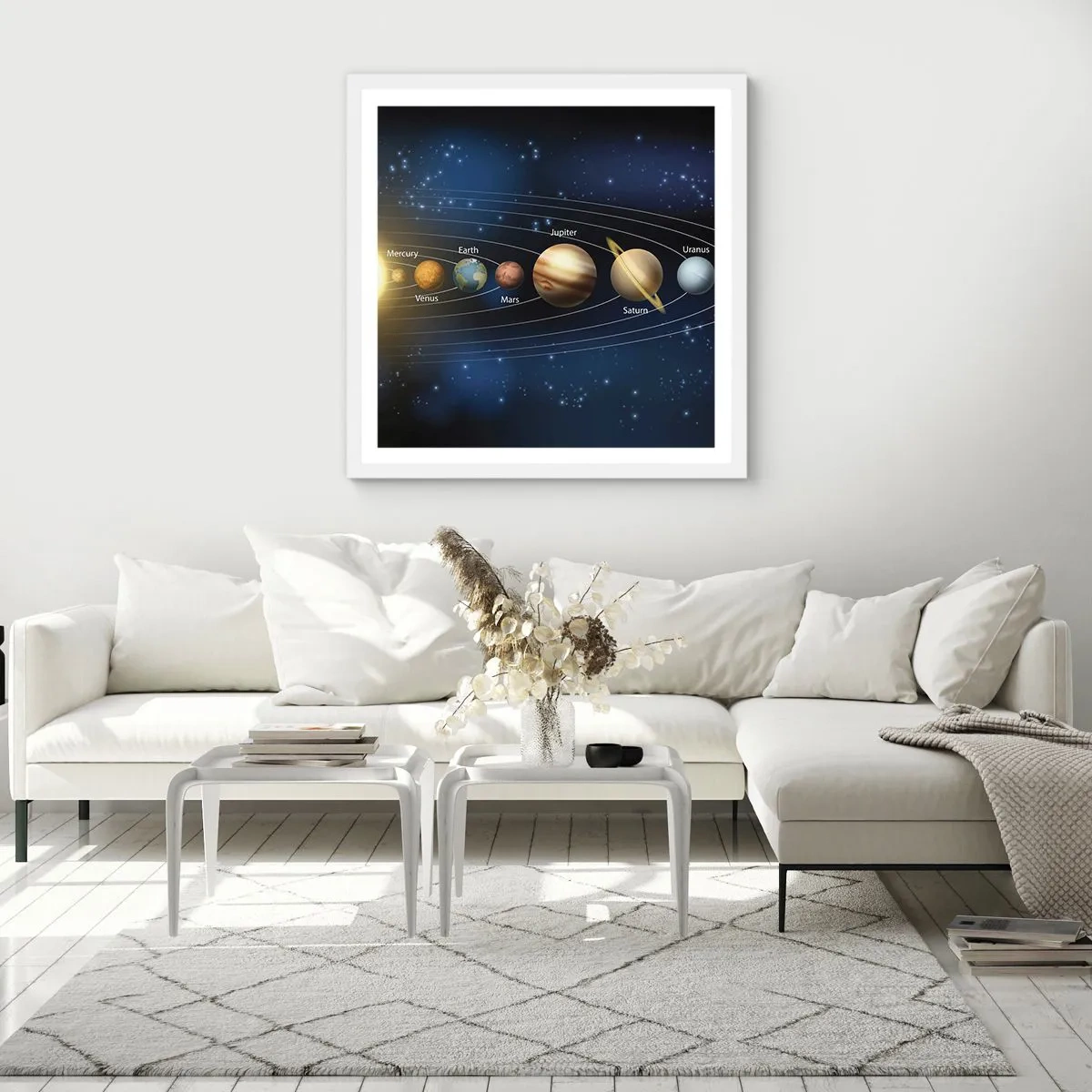 Plakát v bílém rámu - Jedna z deseti - 60x60 cm