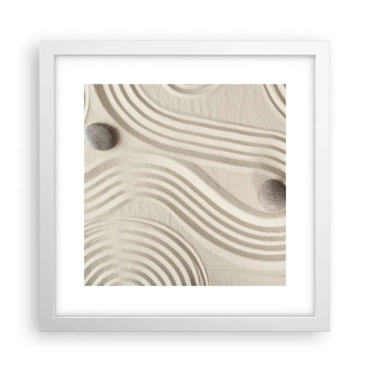 Plakát v bílém rámu - Dotek tepla - 30x30 cm