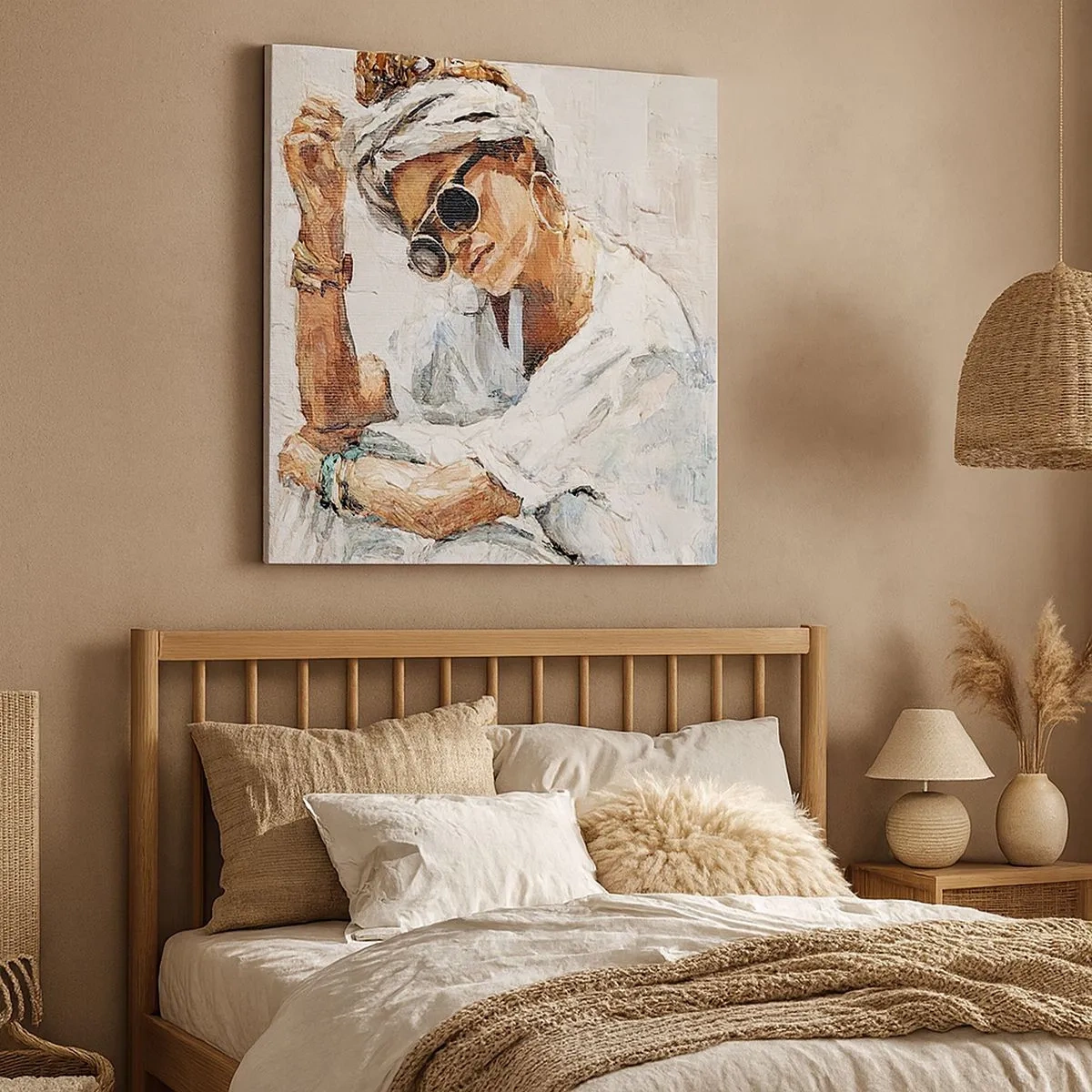 Obraz na plátně - Portrét v plném slunci - 30x30 cm