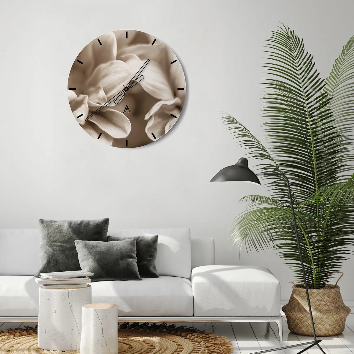 Nástěnné hodiny - Něžné jako úsměv - 40x40 cm