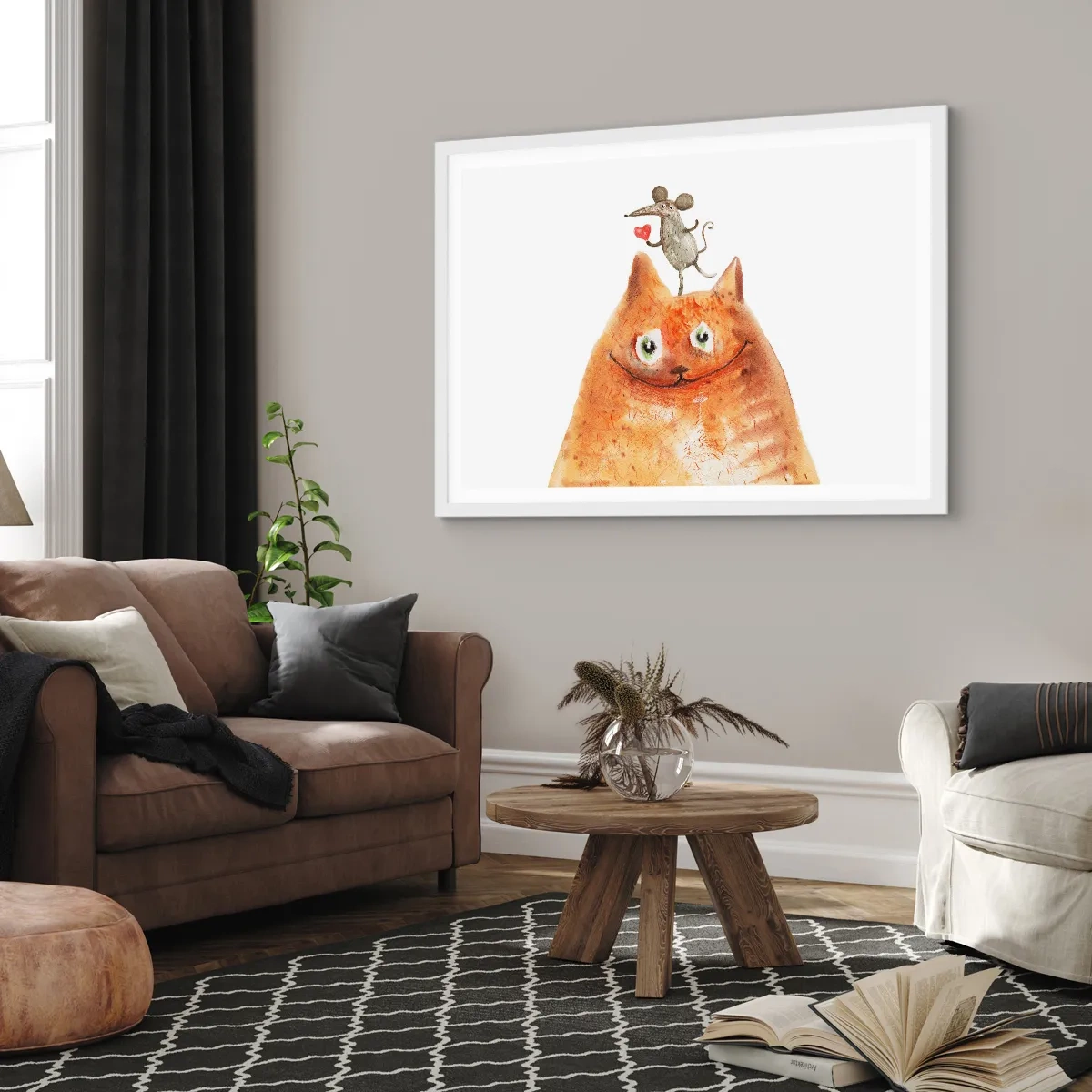 Plakát v bílém rámu - Paradoxy lásky - 100x70 cm