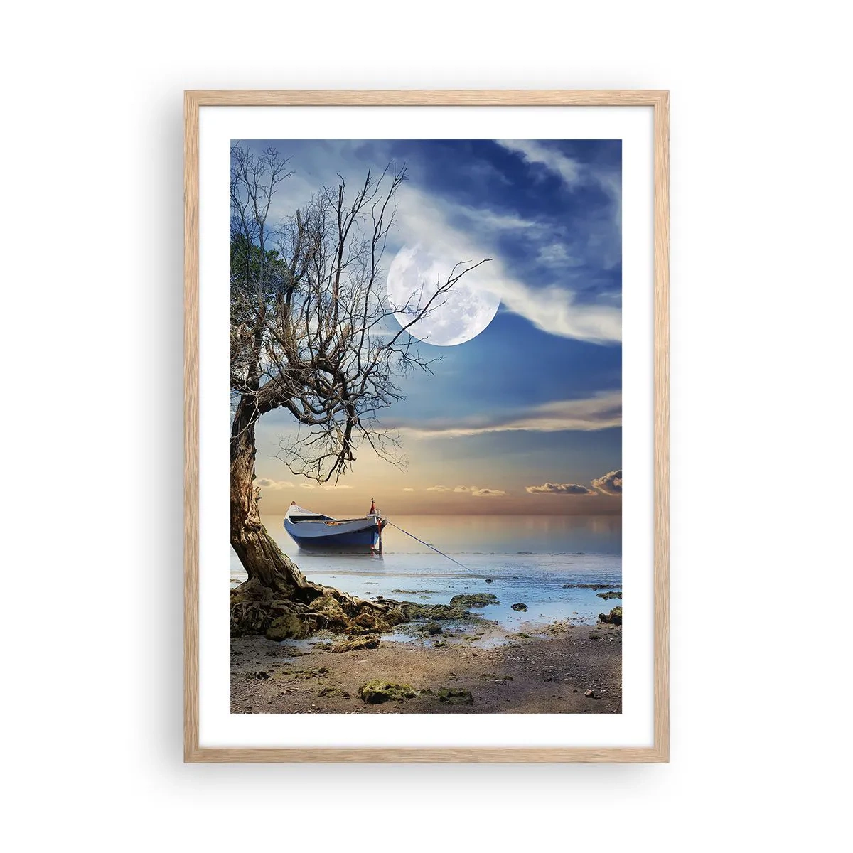 Plakát v rámu světlý dub - Je to konec nebo začátek? - 50x70 cm