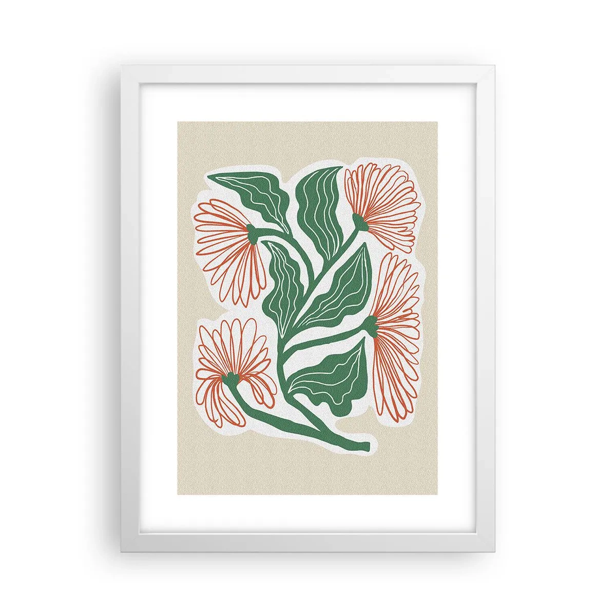 Plakát v bílém rámu - Lidové i moderní - 30x40 cm