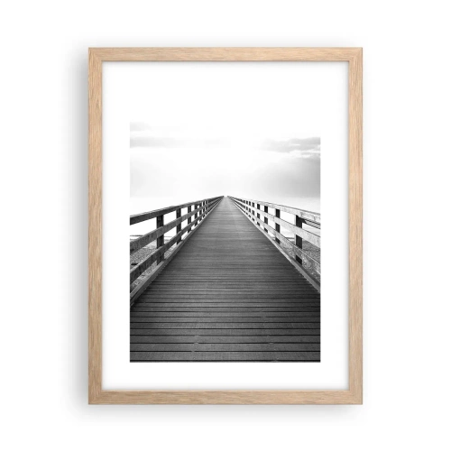 Plakát v rámu světlý dub - Do dálky… - 30x40 cm
