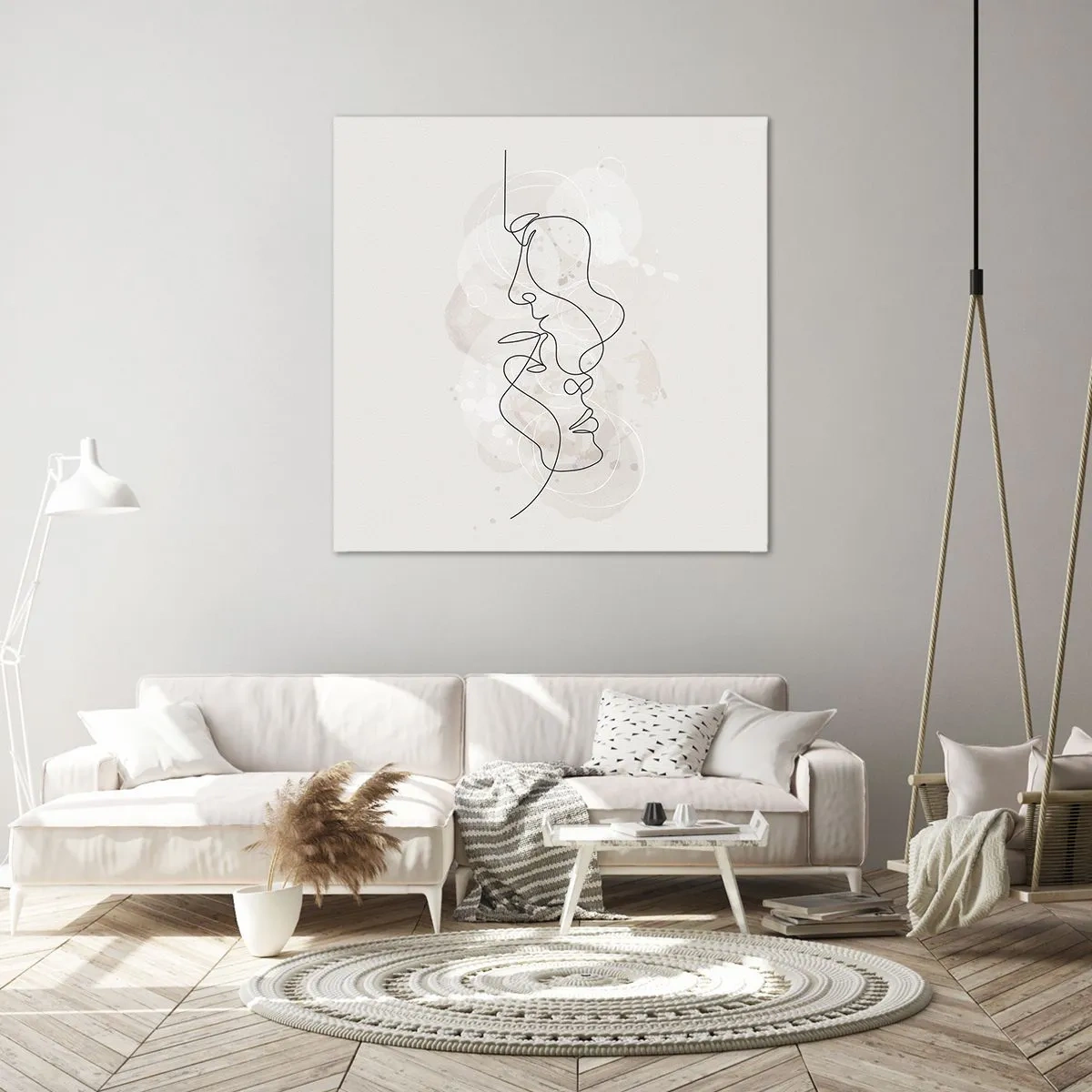 Obraz na plátně - Zamotaní v objetí - 70x70 cm