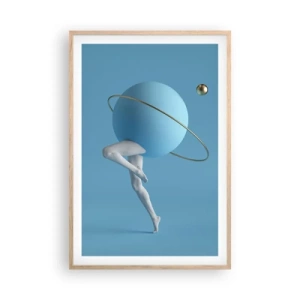 Plakát v rámu světlý dub - Šílenství planet - 61x91 cm