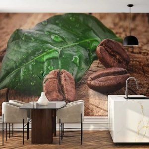 Fototapeta Samolepicí Deluxe Sticker - Nejskutečnější a černá - Gastronomie, Káva, Kávové zrno - 100x70 cm