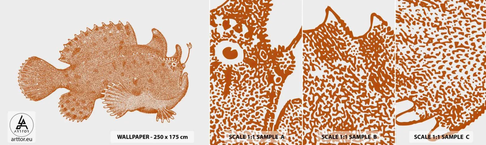 Fototapeta Vzorek Standard Eco - A nakonec ryba - Mořská ryba, Oceán, Pobřeží - 100x30 cm