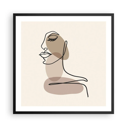 Plakát v černém rámu - Určitá linie krásy - 60x60 cm