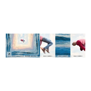 Vzor Fototapety Samolepicí Deluxe Sticker - Do jiné dimenze - Abstrakce, Muž, Příroda - 100x30 cm