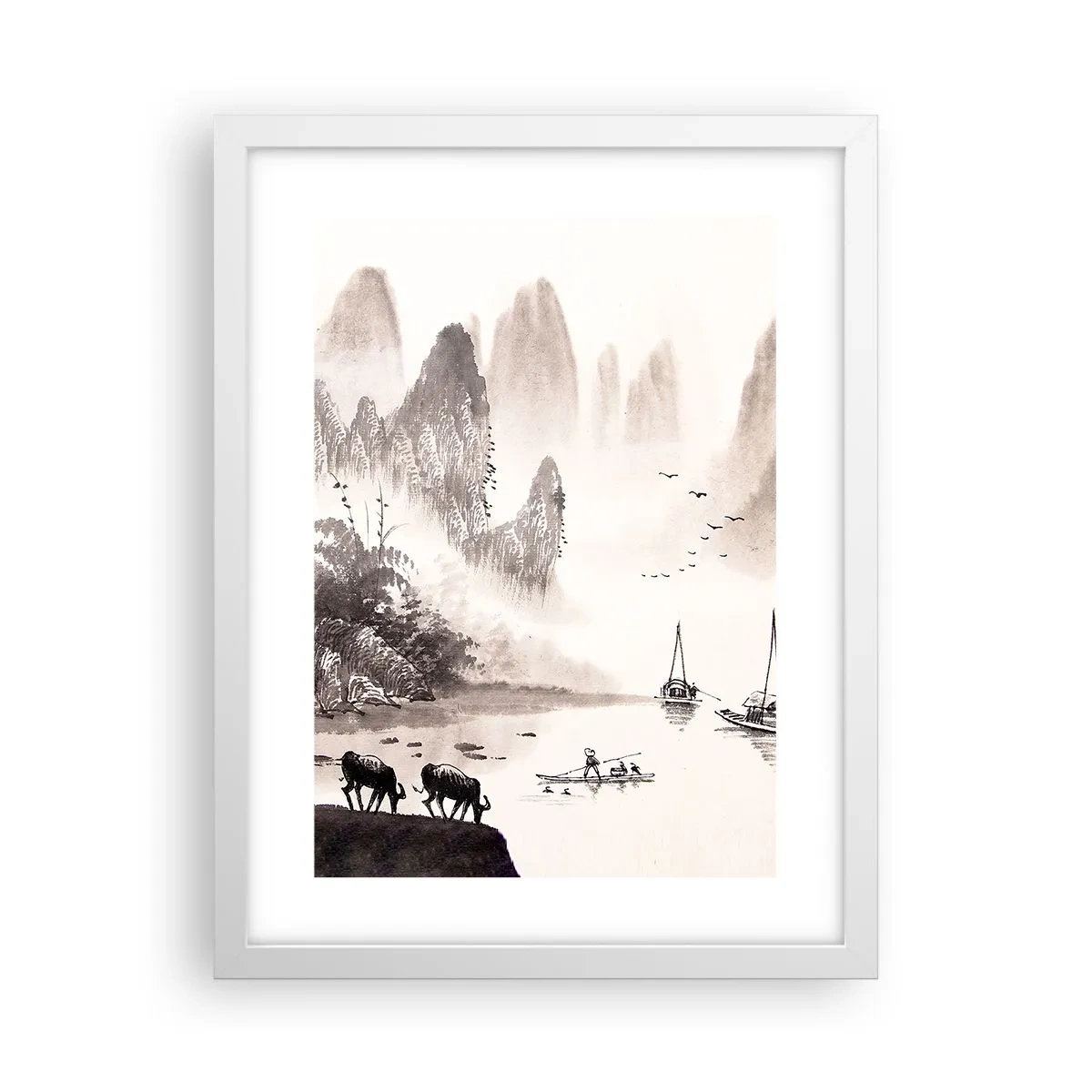 Plakát v bílém rámu - Exotická všednost Východu - 30x40 cm