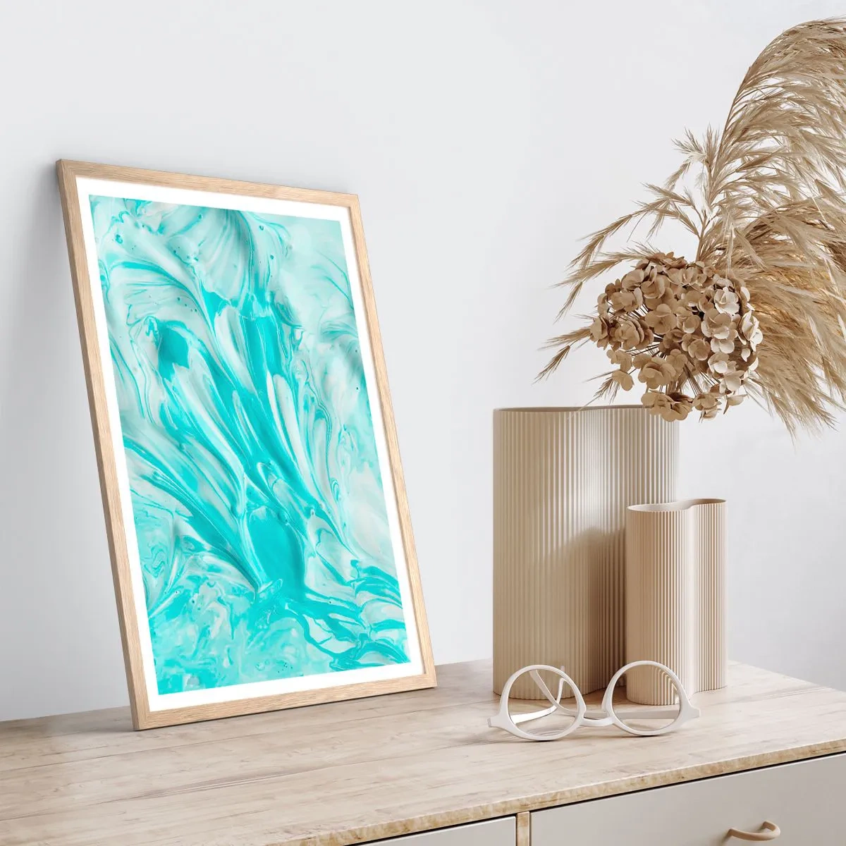 Plakát v rámu světlý dub - Navždy spolu - 50x70 cm