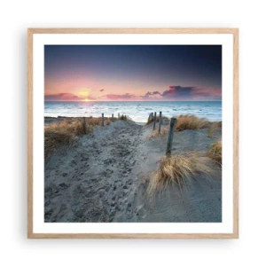 Plakát v rámu světlý dub - Za trochu lásky šel bych světa kraj… - 60x60 cm