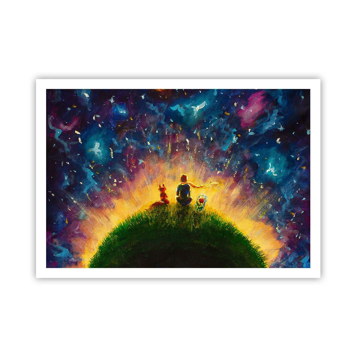 Plakát - Láska a přátelství - celý svět - 100x70 cm