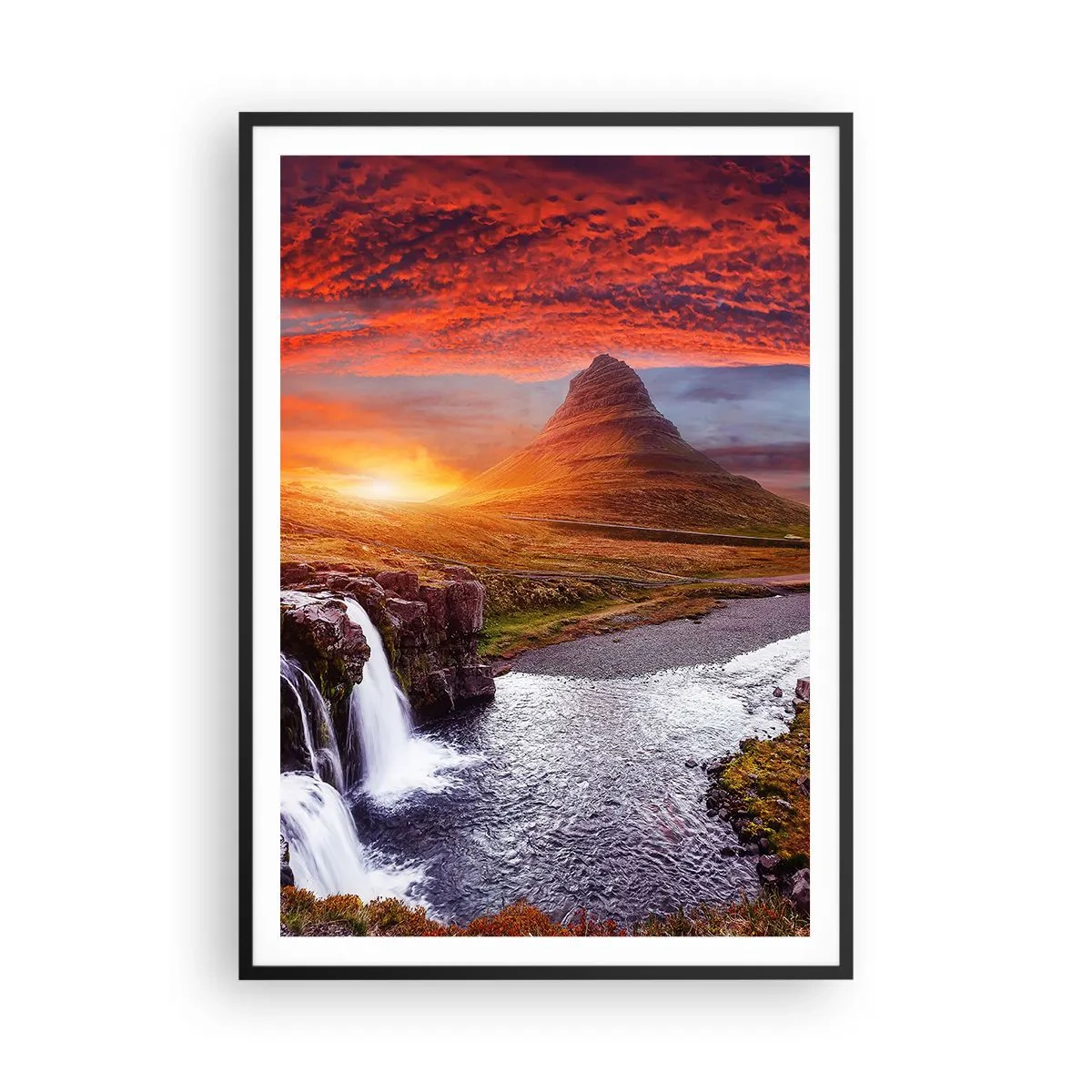 Plakát v černém rámu - Pohled na Středozem - 70x100 cm