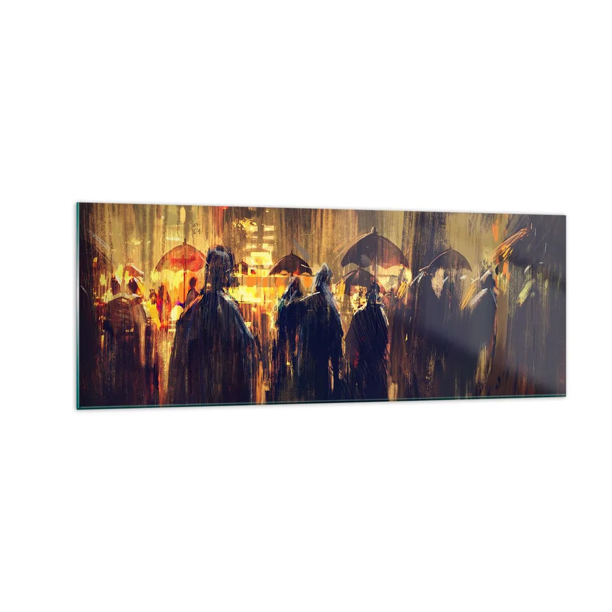 Obraz na skle - Následovníci deště - 140x50 cm