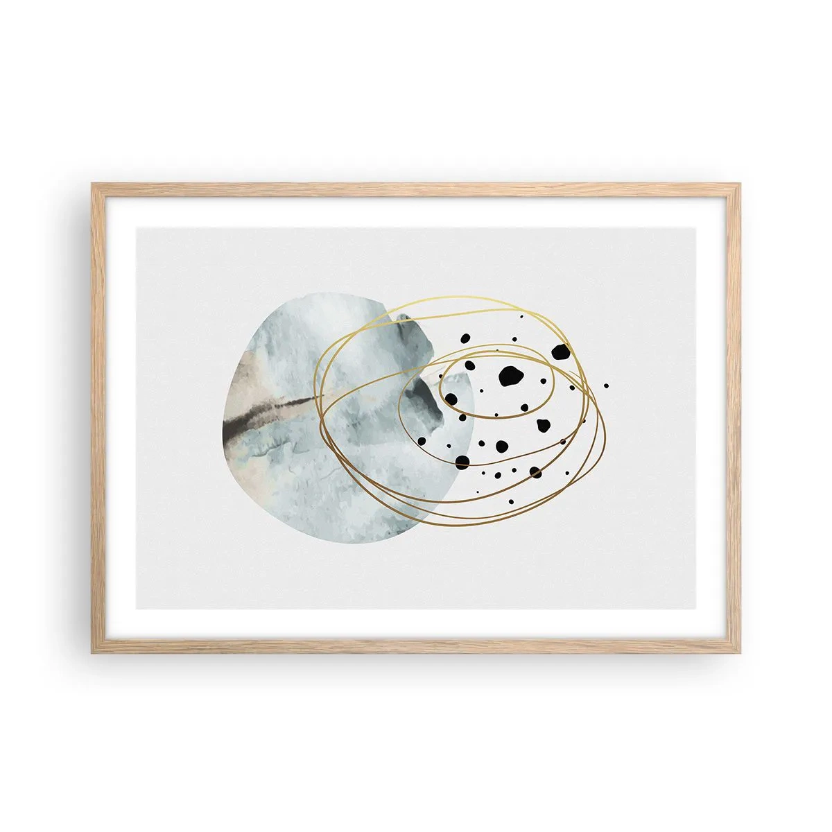 Plakát v rámu světlý dub - V objetí prostoru - 70x50 cm