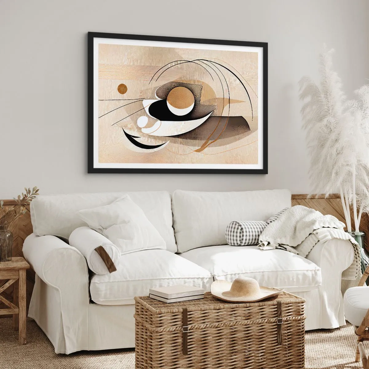 Plakát v černém rámu - Kompozice: podstata věcí - 70x50 cm
