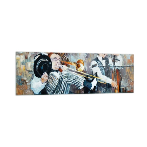 Obraz na skle - Celý tento jazz - 160x50 cm
