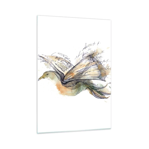 Obraz na skle - Na křídlech poezie - 50x70 cm