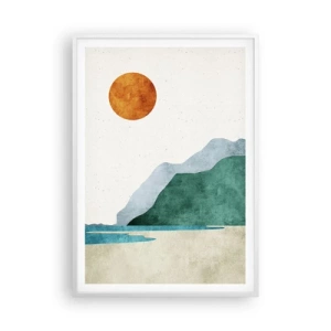 Plakát v bílém rámu - Prostě ideální krajina - 70x100 cm