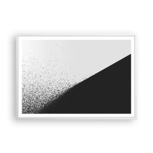 Plakát v bílém rámu - Rychleji a rychleji, více a více - 100x70 cm
