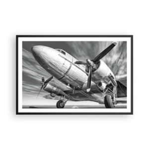 Plakát v černém rámu - Vždy připraven k letu - 91x61 cm