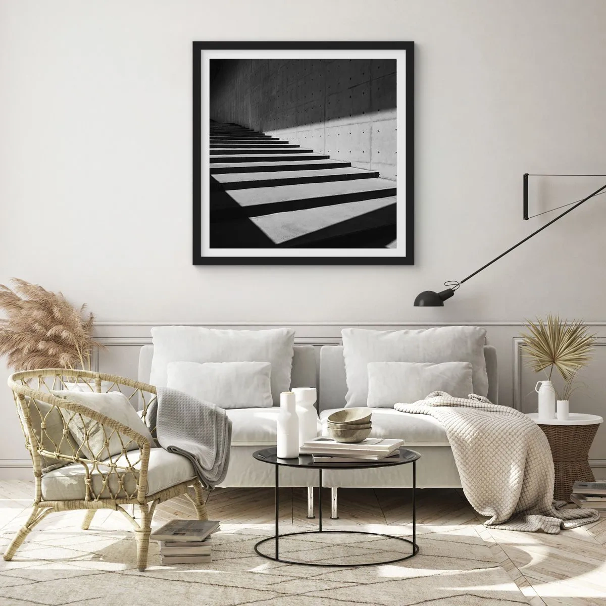 Plakát v černém rámu - Syrová krása modernismu - 50x50 cm