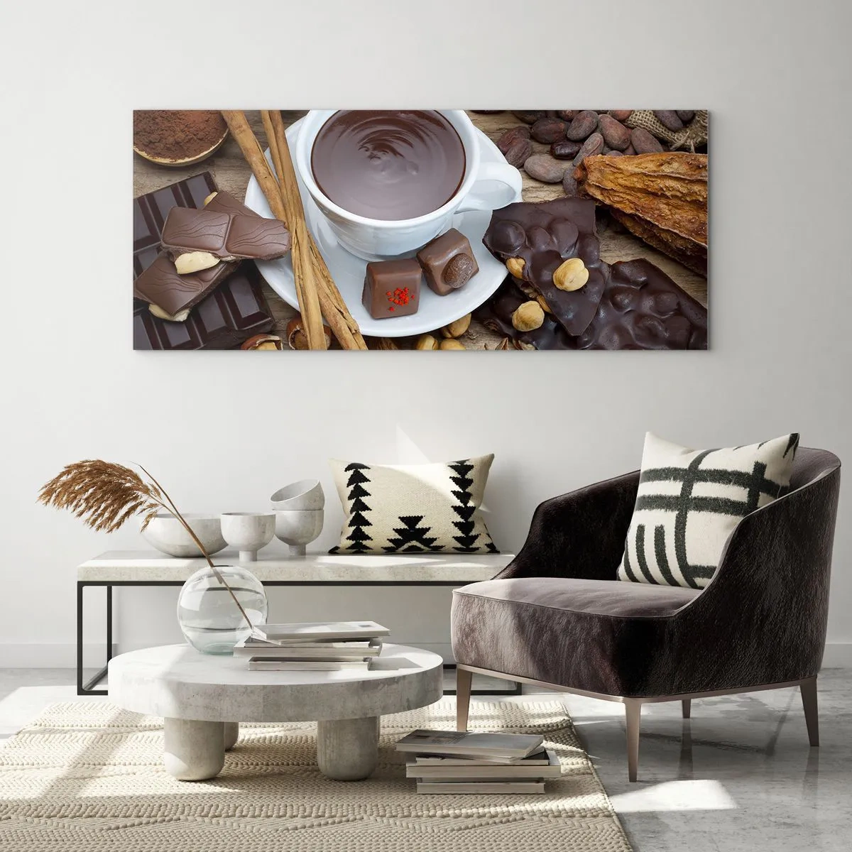 Obraz na skle - Z pohádkové továrny na čokoládu - 100x40 cm