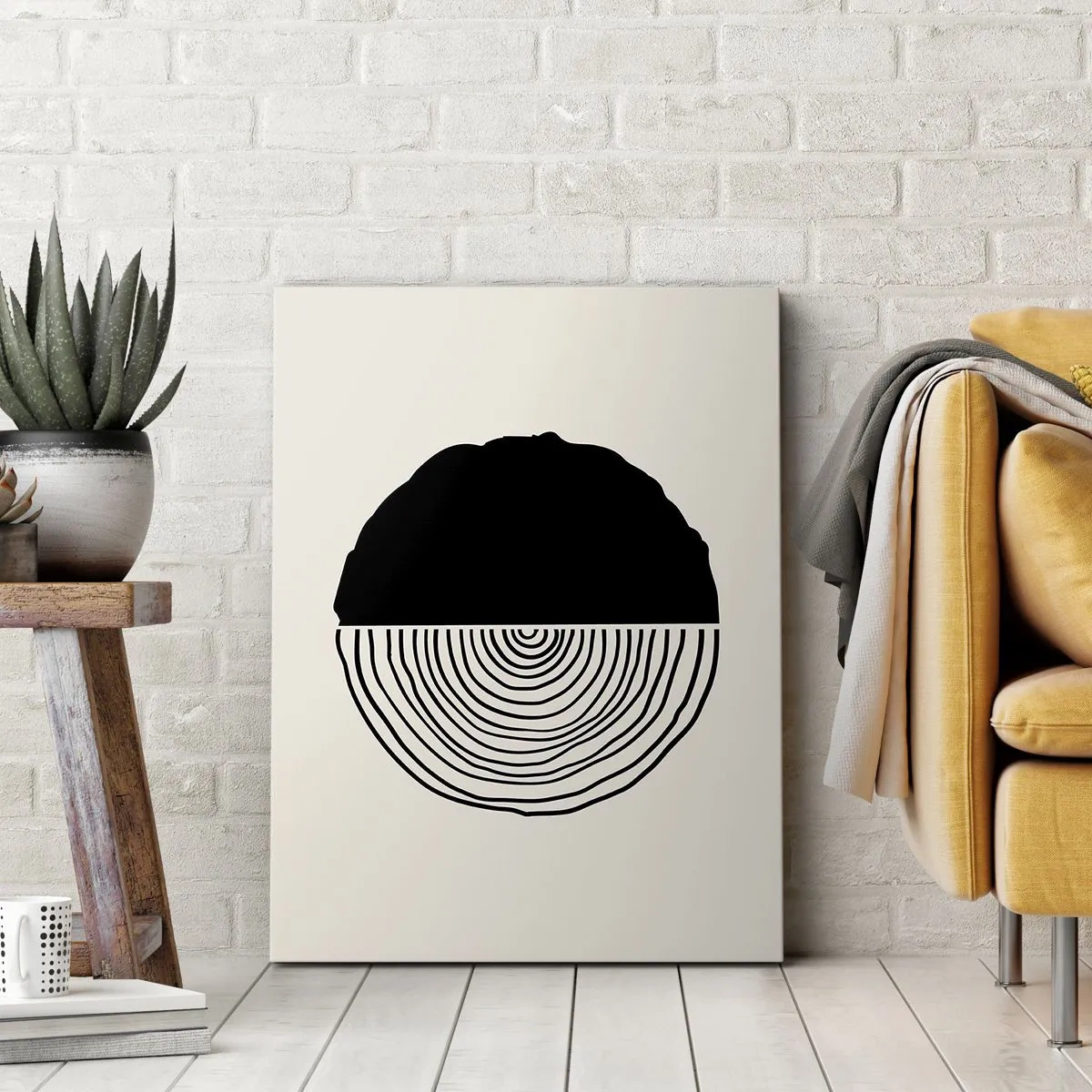 Obraz na plátně - Půl na půl - 65x120 cm