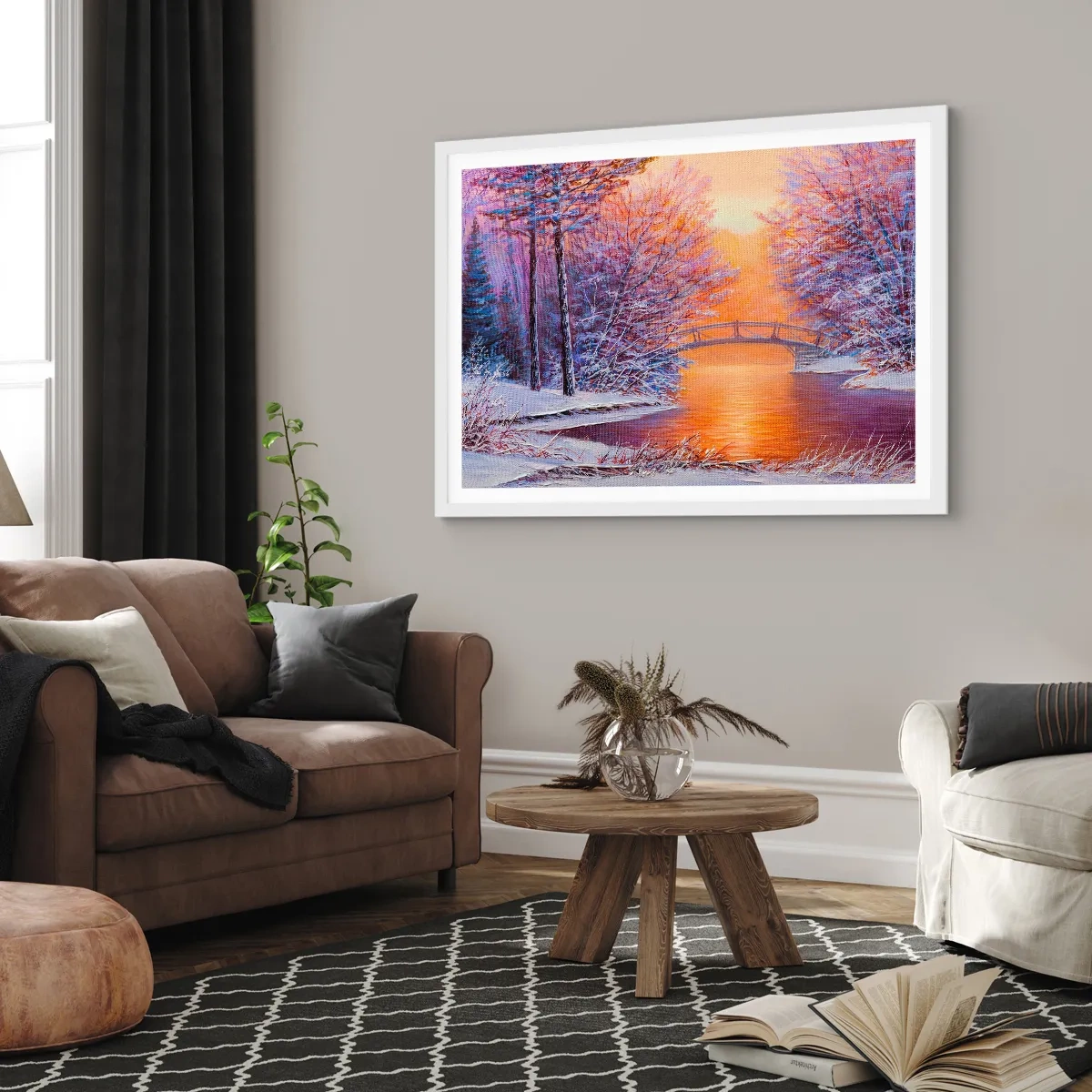 Plakát v bílém rámu - Sejdeme se zde - 40x30 cm