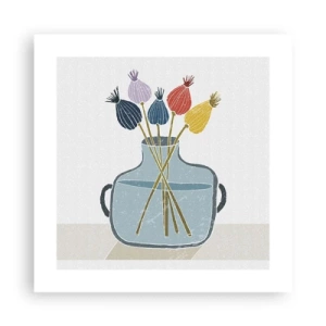 Plakát - Makové květy - 40x40 cm