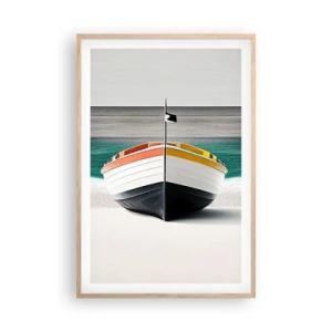 Plakát v rámu světlý dub - Na správném místě - 61x91 cm