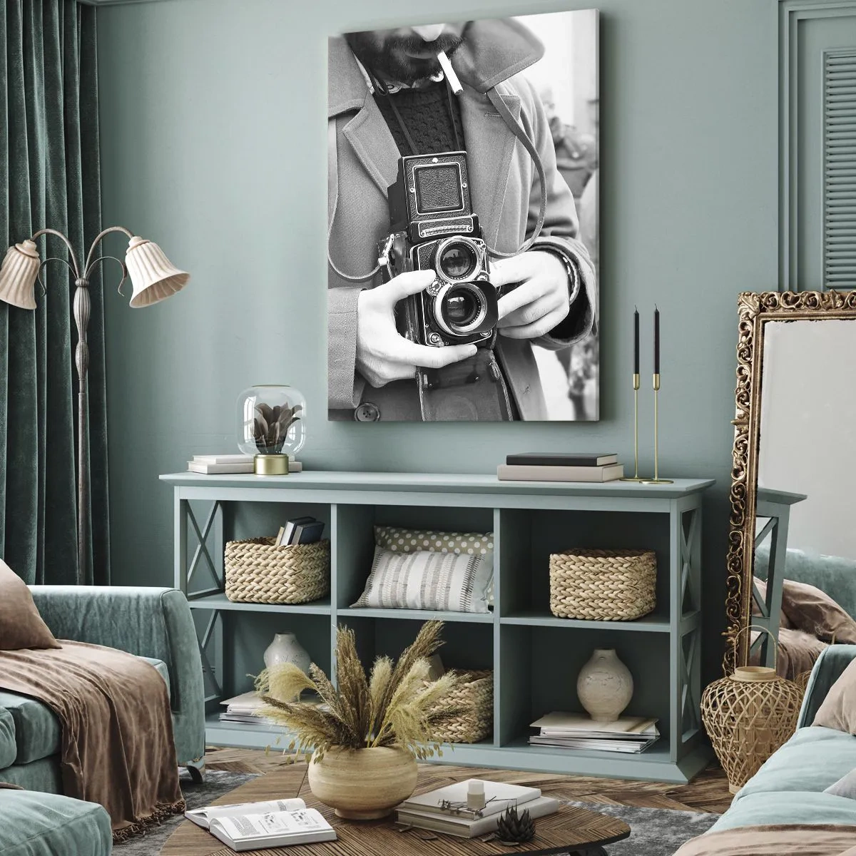 Obraz na plátně - V retro stylu - 65x120 cm