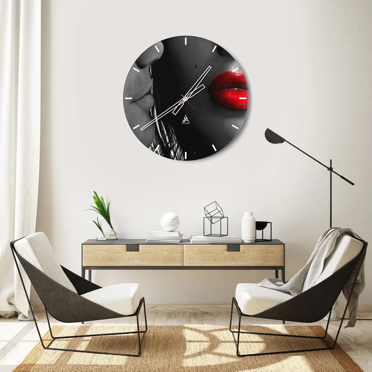 Nástěnné hodiny - Tvář u tváře  - 30x30 cm