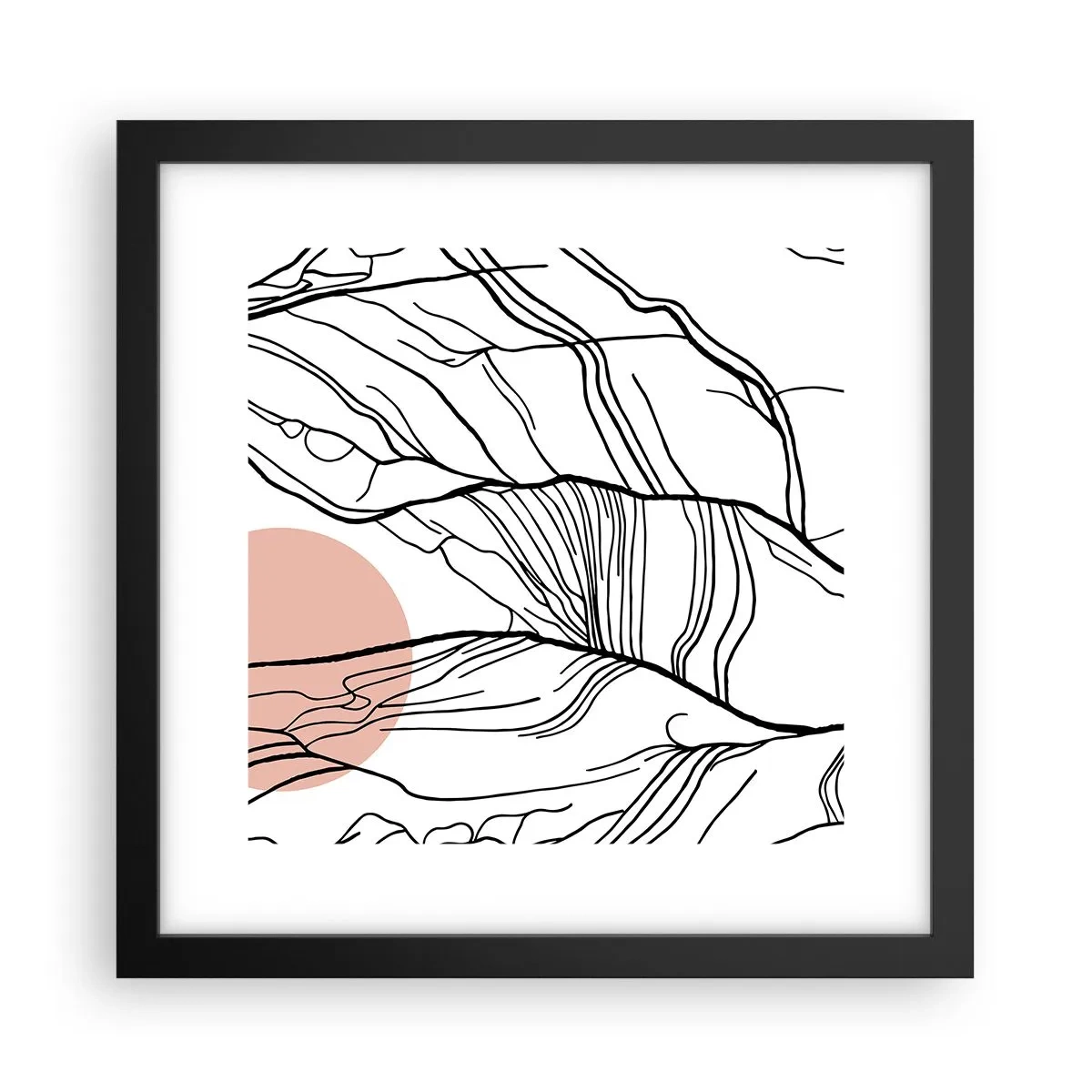 Plakát v černém rámu - V síti větviček - 30x30 cm