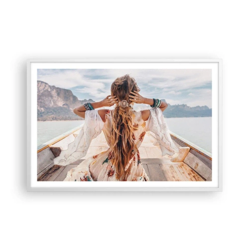 Plakát v bílém rámu - Na cestě ke štěstí - 91x61 cm