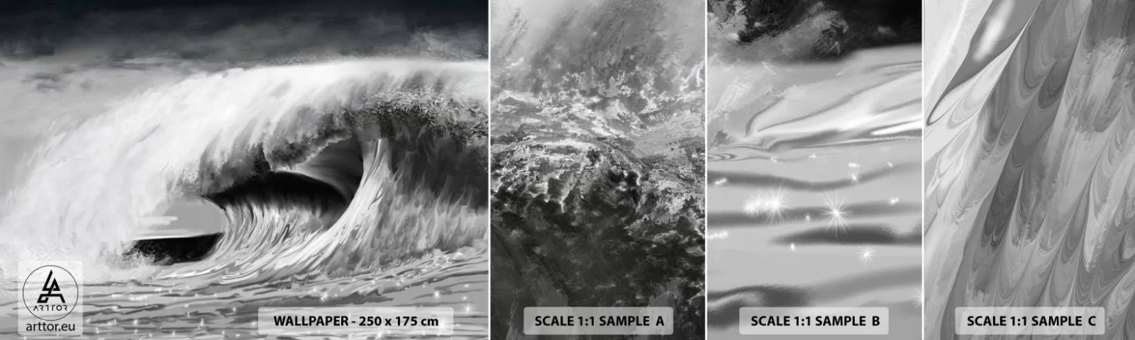 Vzor Fototapety Samolepicí Deluxe Sticker - Hněv oceánu - Moře, Oceán, Vysoká vlna - 100x30 cm