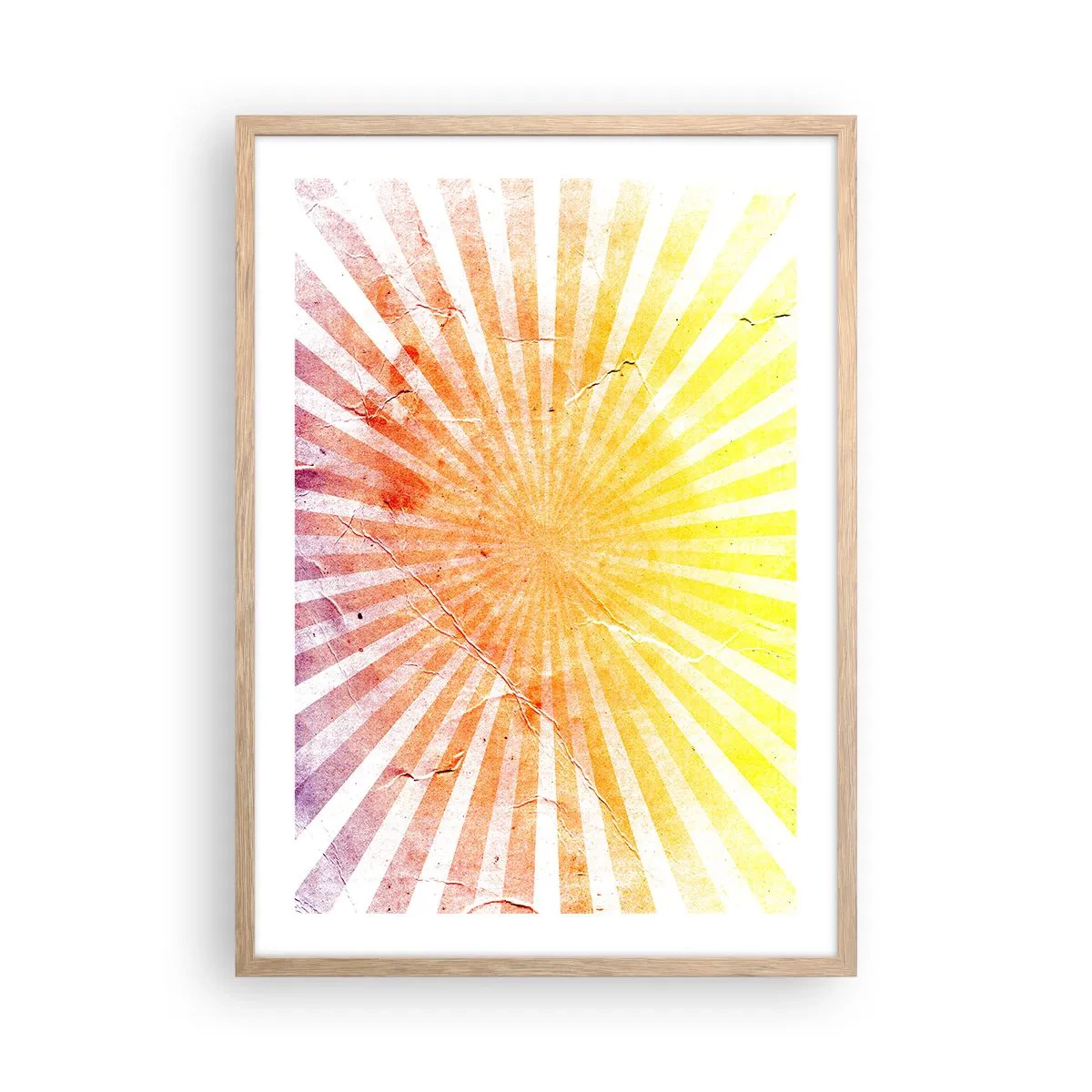 Plakát v rámu světlý dub - Východy a západy - 50x70 cm