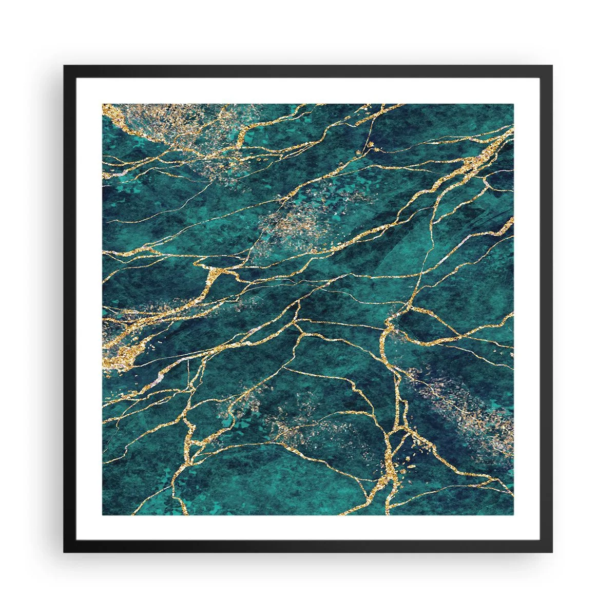 Plakát v černém rámu - Zlatá žíla - 60x60 cm