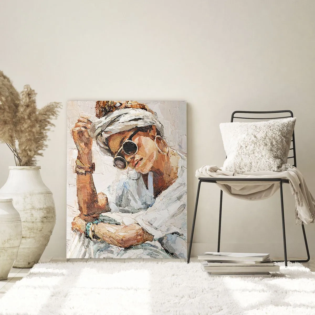 Obraz na skle - Portrét v plném slunci - 50x70 cm