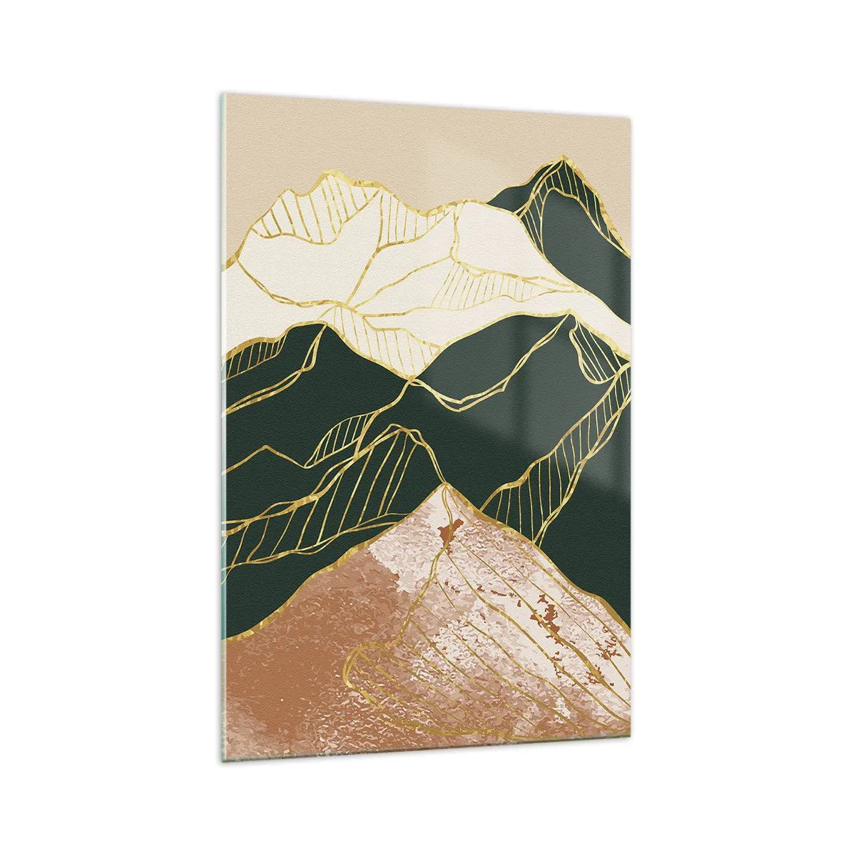 Obraz na skle - Zlaté vrcholy - 70x100 cm