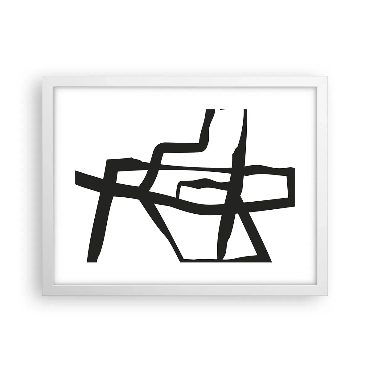 Plakát v bílém rámu - Černobílá konstrukce - 40x30 cm