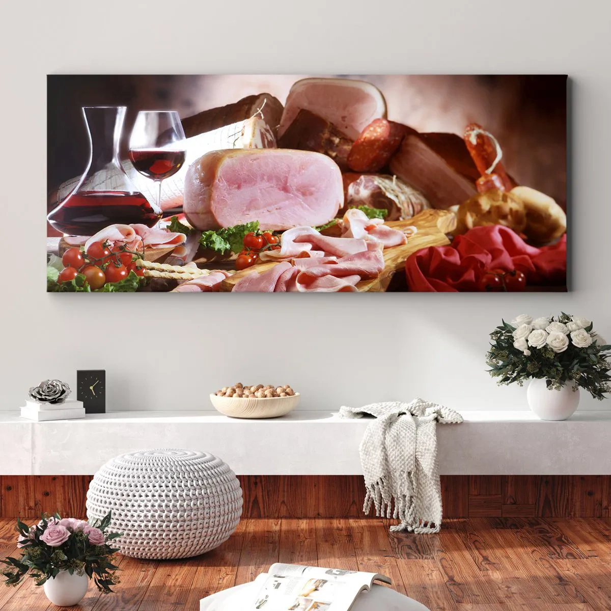 Obraz na plátně - Kulinární snění s karafou - 140x50 cm
