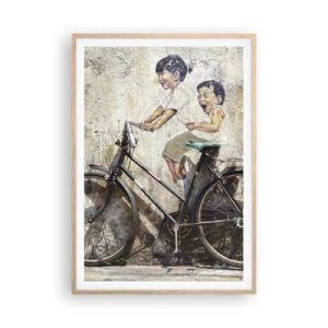 Plakát v rámu světlý dub - Pravda nebo klam? - 70x100 cm