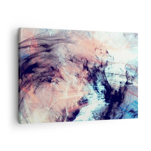 Obraz na plátně - Abstraktní kompozice v pastelových a tmavých tónech - 70x50cm - Vnímej vítr - Moderní nástěnná dekorace do obývacího pokoje a ložnice ARTTOR