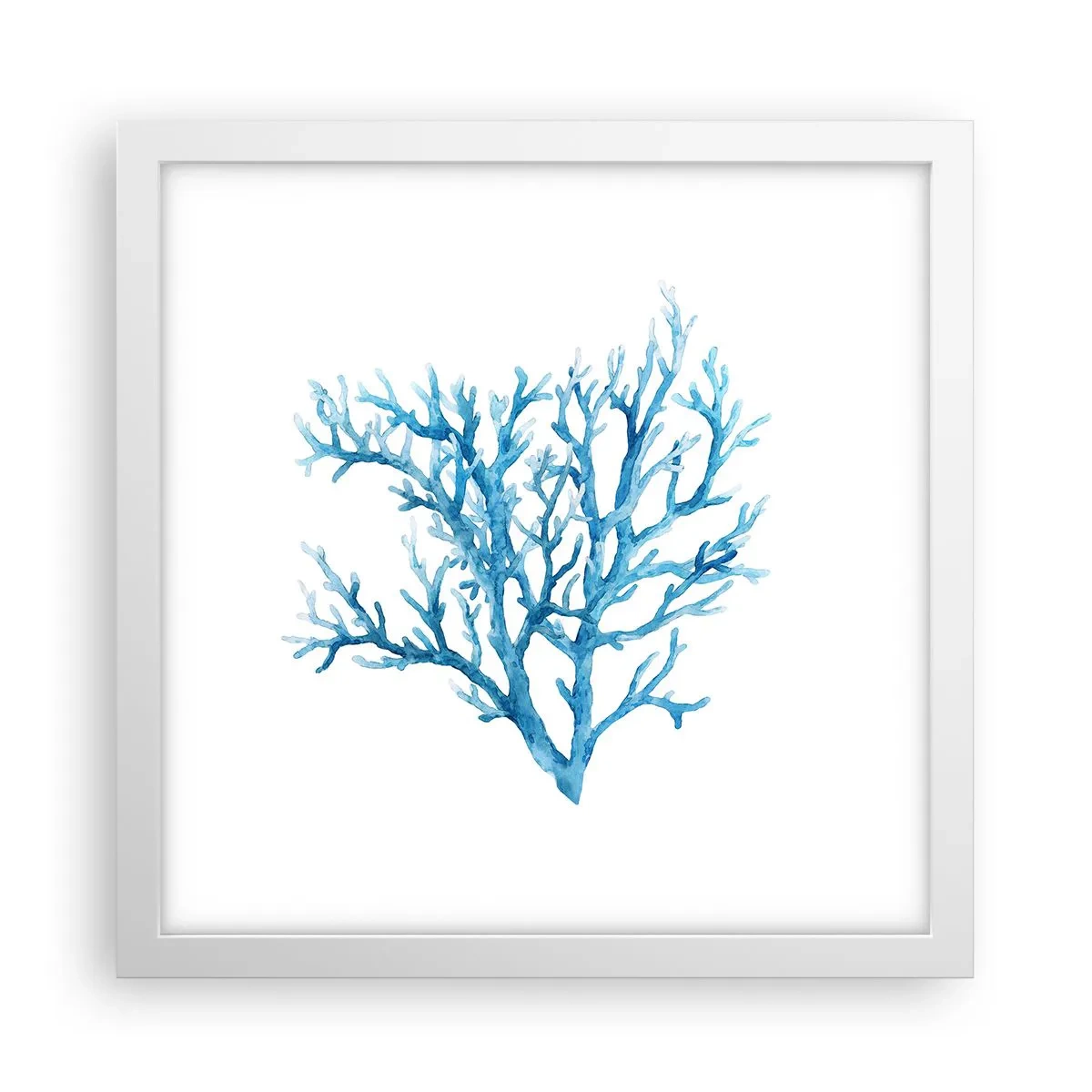 Plakát v bílém rámu - Mořský filigrán - 30x30 cm