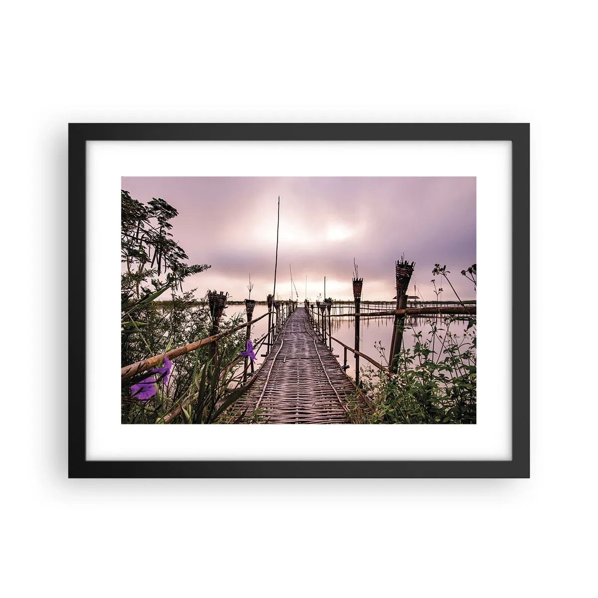 Plakát v černém rámu - Klid a pohoda Asie - 40x30 cm