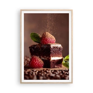 Plakát v rámu světlý dub - Život je sladký - 70x100 cm