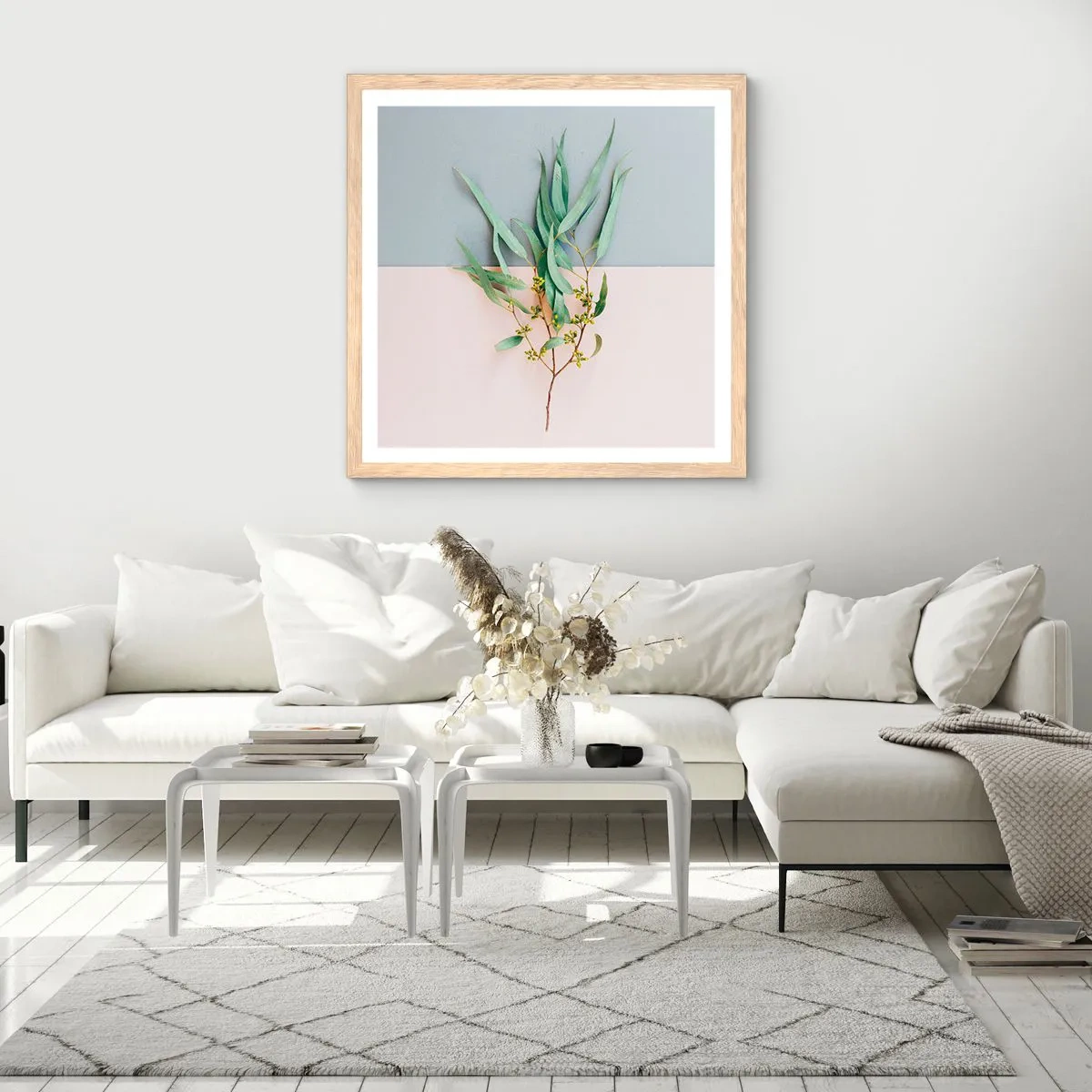 Plakát v rámu světlý dub - Pastelová jemnost - 30x30 cm